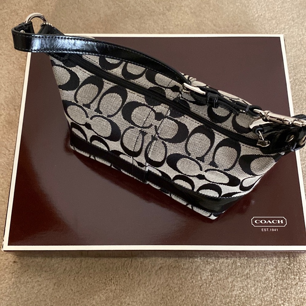 COACH signature black bag
